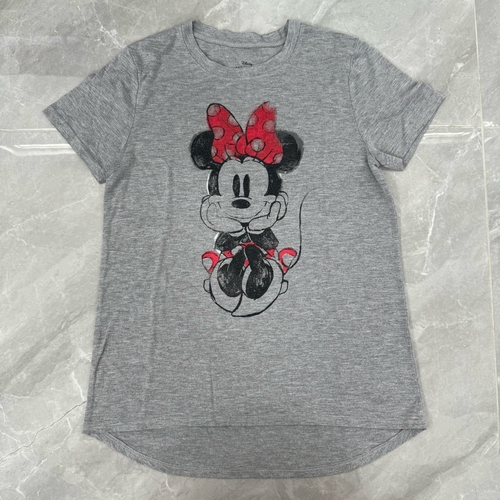 Women’s Disney Minnie Mouse Graphic Short Sleeve High Low T-Shirt Size Small